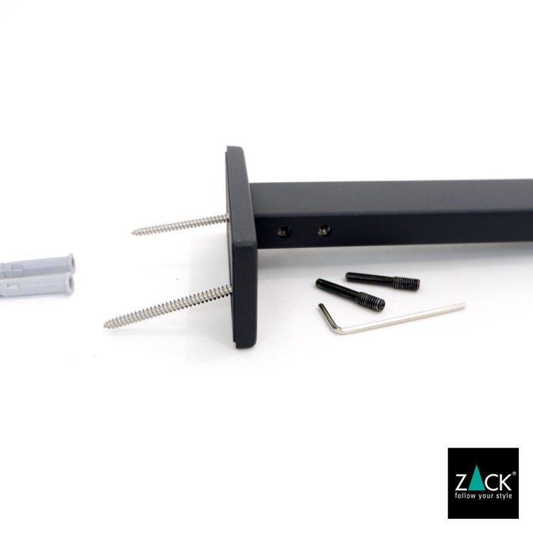 ZACK タオルホルダー ブラック タオルレール タオル掛け タオル