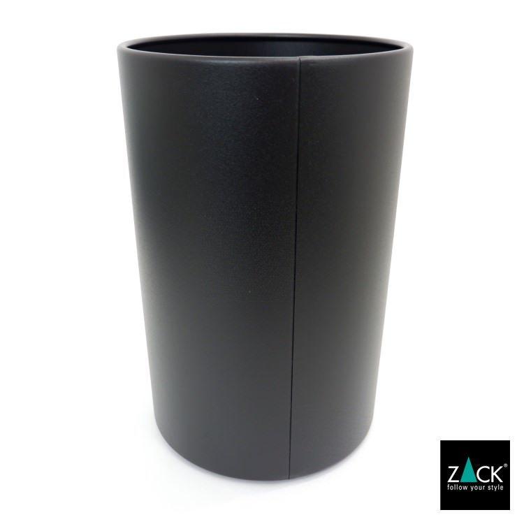 ZACK ペーパーバスケット ゴミ箱 M ブラック 黒 オフィス 事務用品 蓋