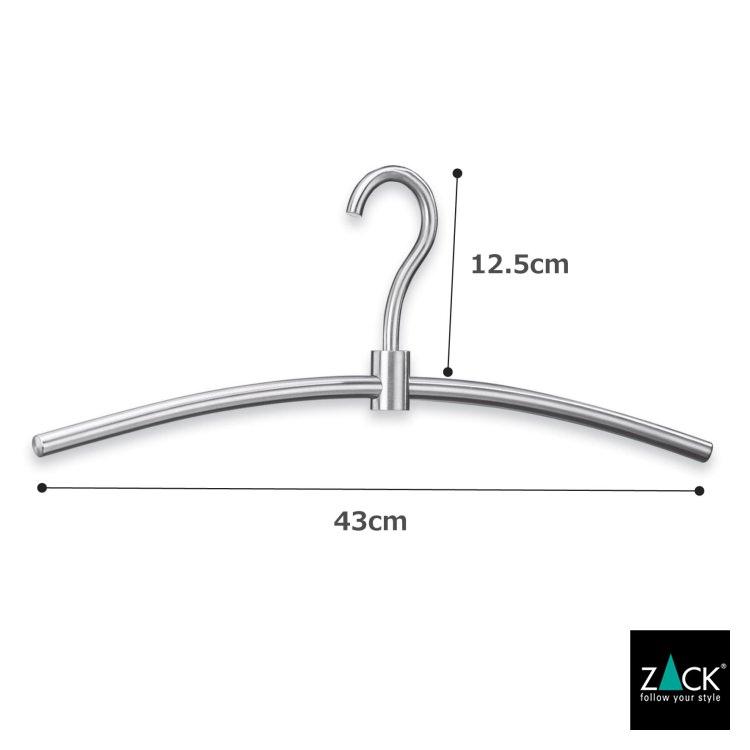 ZACK コートハンガー シルバー マット ハンガー スーツハンガー