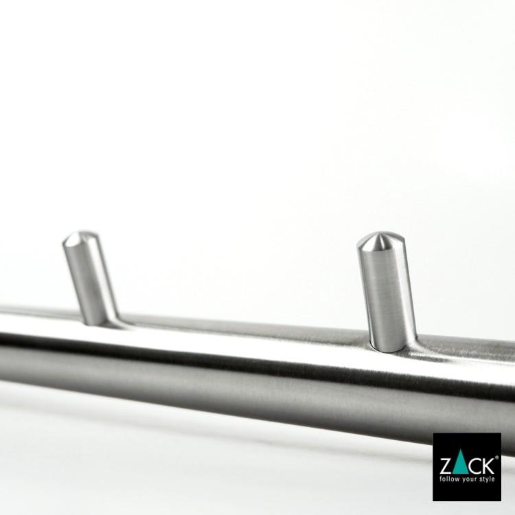 ZACK コートレール 7本フック 70cm マット シルバー 壁付 コート