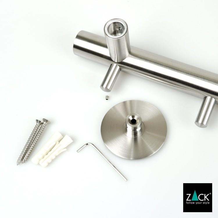 ZACK コートレール 7本フック 70cm マット シルバー 壁付 コート掛け