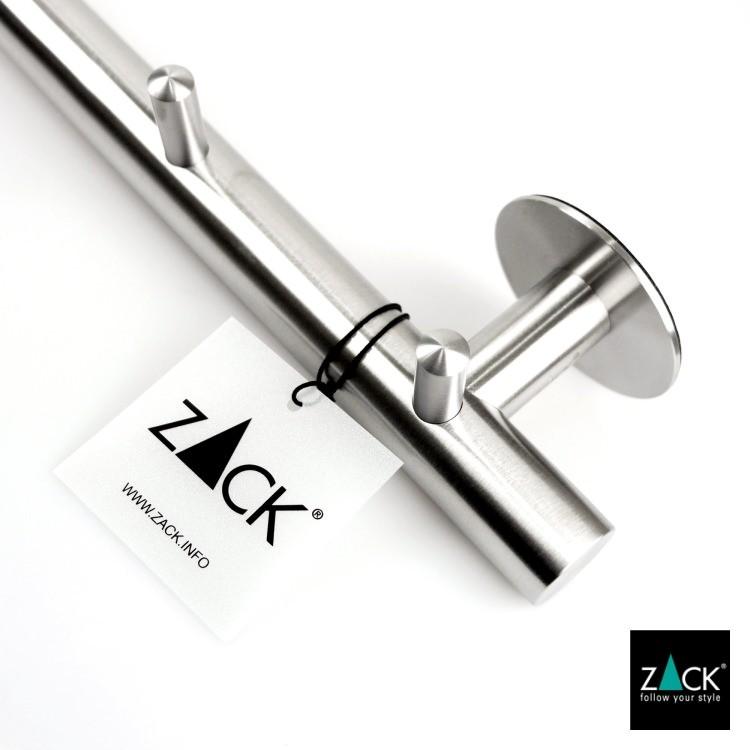 ZACK コートレール 7本フック 70cm マット シルバー 壁付 コート掛け