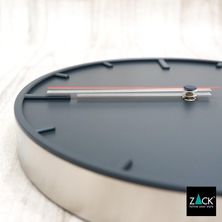 ZACK ウォールクロック グレー 時計 壁掛け時計 掛け時計 ステップ式