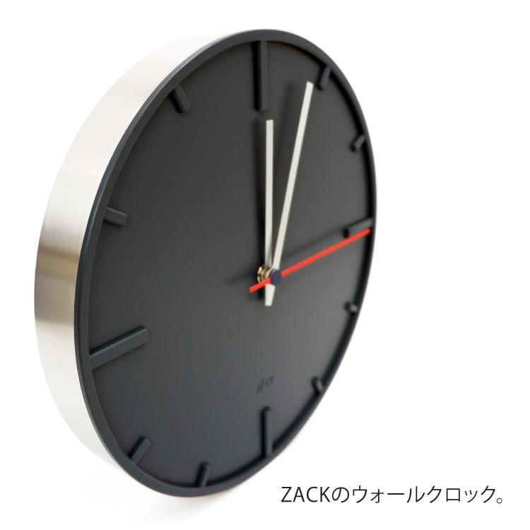 ZACK ウォールクロック グレー 時計 壁掛け時計 掛け時計 ステップ式