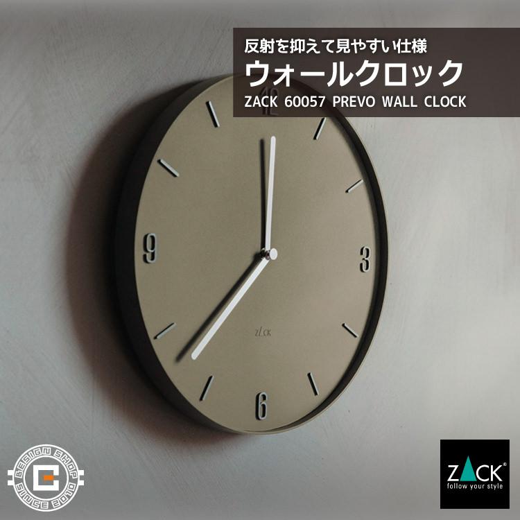 ZACK ウォールクロック グレー 時計 壁掛け時計 掛け時計 オフィス
