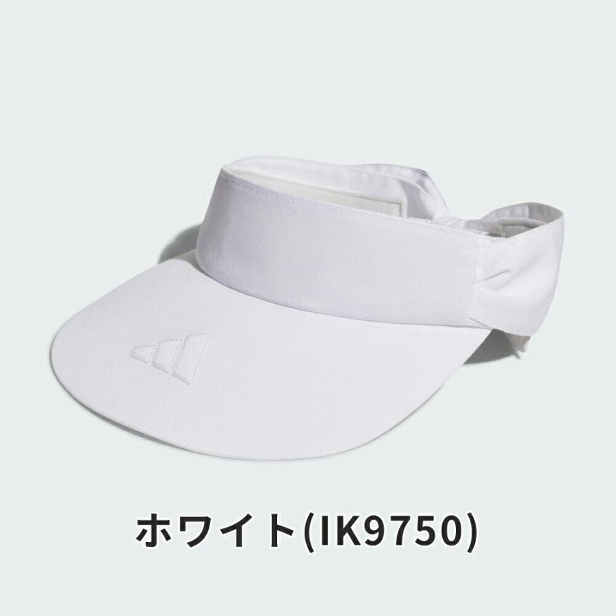 セール adidas アディダス レディース ゴルフウェア 帽子 バイザー スリーストライプス リボンバイザー IKK39 24SS 春夏 吸湿性 カーブつば｜bespo｜02