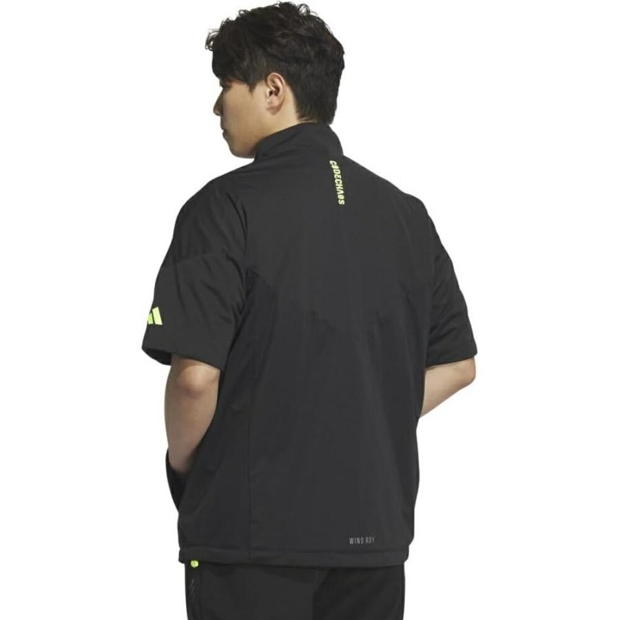 セール 30%OFF adidas アディダス メンズ ゴルフウェア シャツ コードカオス ハーフジップ半袖ウィンド KSL85 24FW 秋冬 防風 撥水機能_7
