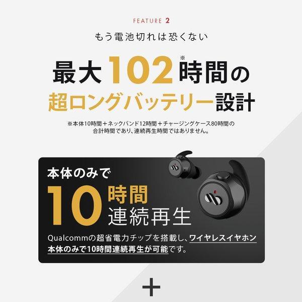 AIRLOOP SNAP 3in1 イヤホン ワイヤレスイヤホン Bluetooth 5.0 ブルートゥース IPX7102時間  通話 ノイズキャンセリング マイク付き 正規品 メーカー保証 |  | 06