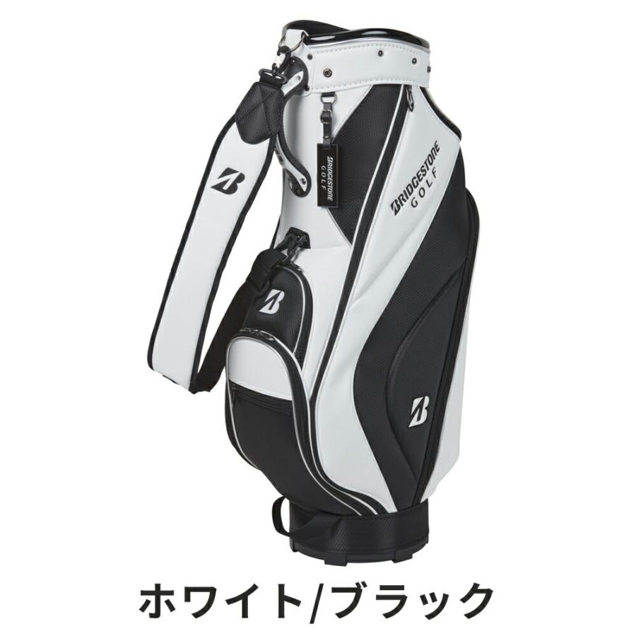 ブリヂストン ゴルフバッグ 白/黒 BRIDGESTONE GOLF ブリヂストン メンズ ゴルフ キャディバッグ 軽量