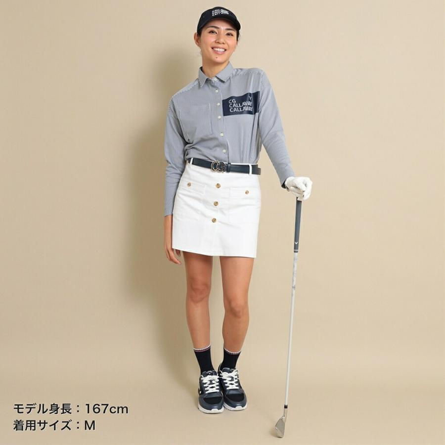 Callaway ゴルフスカート ホワイト Lサイズ白地に金ボタン美品