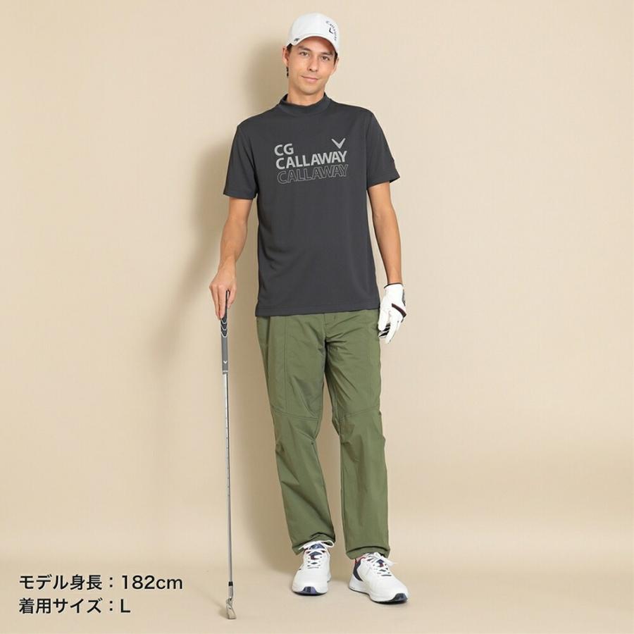 Callaway キャロウェイ メンズ ゴルフウェア シャツ クローズドメッシュ半袖モックネックシャツ C24134105 24SS 春夏 通気性 吸汗速乾性｜bespo｜05