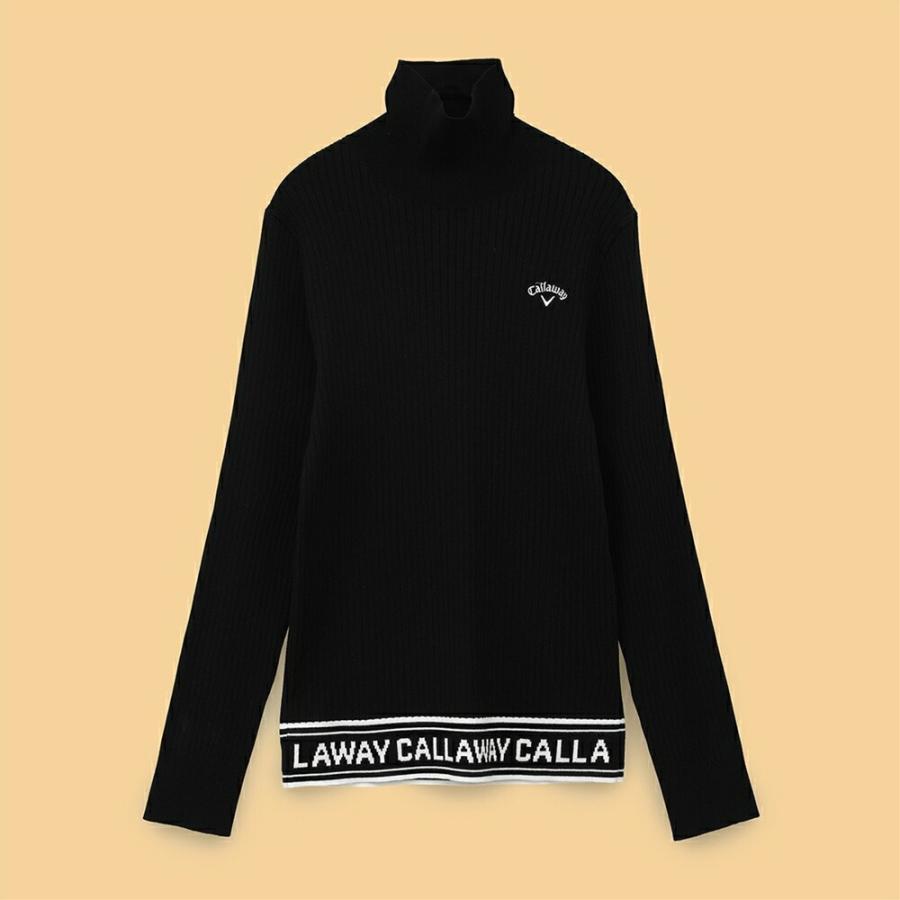 セール 30%OFF Callaway キャロウェイ レディース ゴルフウェア セーター 長袖ハイネックプレーンニット C24218202 24FW 秋冬 光沢感 フェミニン_20