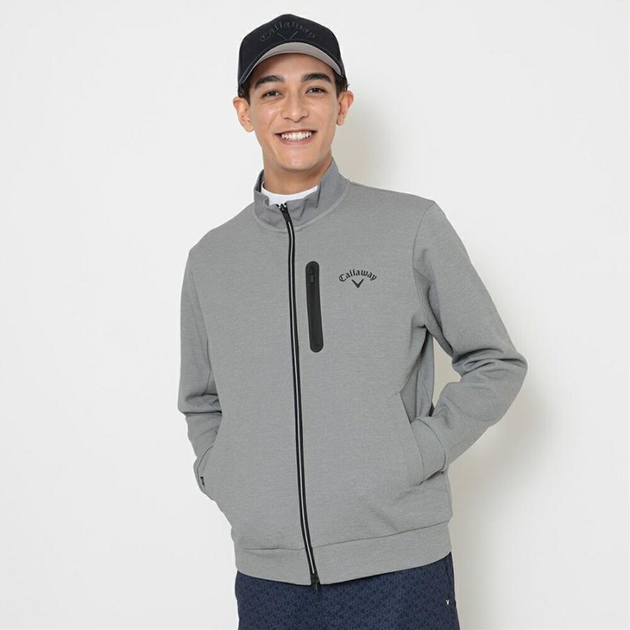 【セール】Callaway キャロウェイ メンズ ゴルフウェア ジャケット フルジップスウェット C25217101 25FW 秋冬 ミドラー サイドポケット部カッティング_4