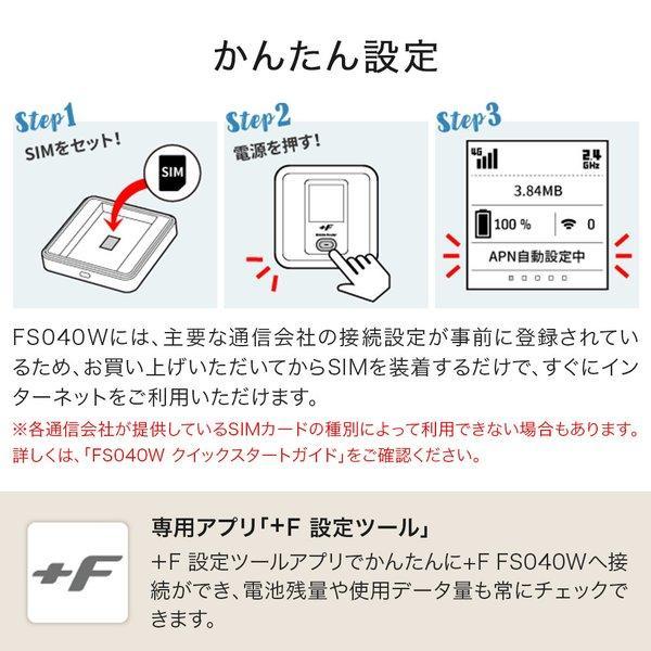 simフリー +F FS040W 専用 ホームキット モバイルルーター ワイファイ