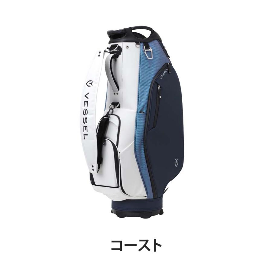 Vessel キャディバッグ ネイビー/ホワイトLux7jp VESSEL ベゼル メンズ ゴルフ キャディバッグ LUX 7 JP 8ポケット