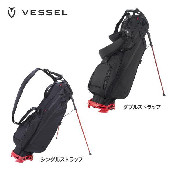 VESSEL VLS シングルストラップ/スタンドキャディバッグ VESSEL ベゼル ゴルフ メンズ キャディバッグ スタンド VLS シングル