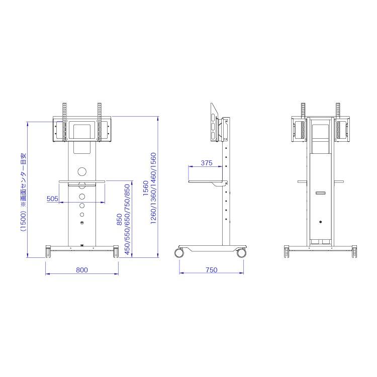新品][送料無料]SDS モニタワーレギュラー(40-65インチ対応)[MT