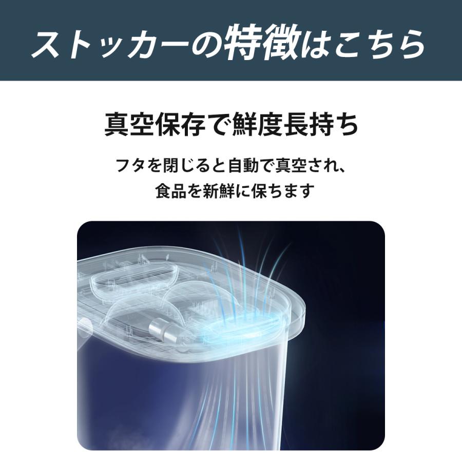 10%オフ→ 11,520円／ [meoof] ペット フード ストッカー 真空 6kg