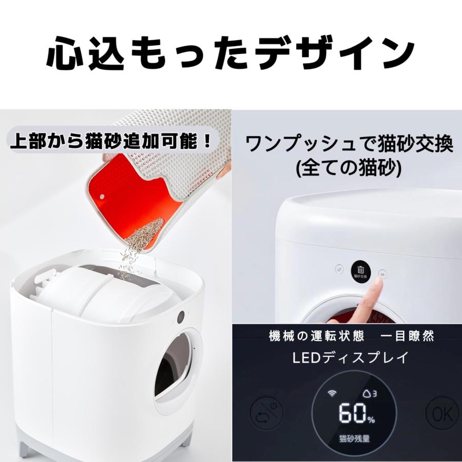 PETKIT キャットトイレ 自動猫トイレ 多種猫砂対応 お水でお手入れ可能