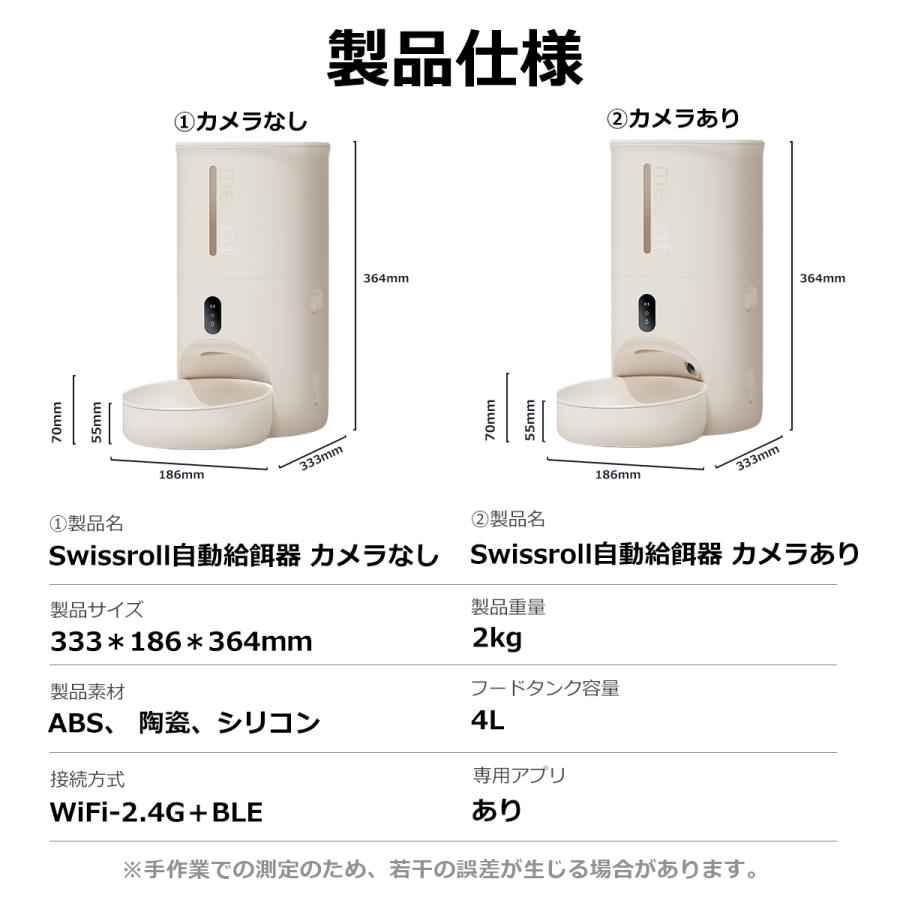 10%オフ→14,220円／ meoof 自動給餌器 Swissroll カメラ付き 遠隔操作
