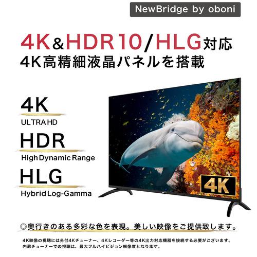 KEIYO OBN-50TUD1 50V型 スマート4K液晶テレビ Newbridge by KEIYO OBN-50TUD1 50V型 スマート4K液晶テレビ Newbridge by