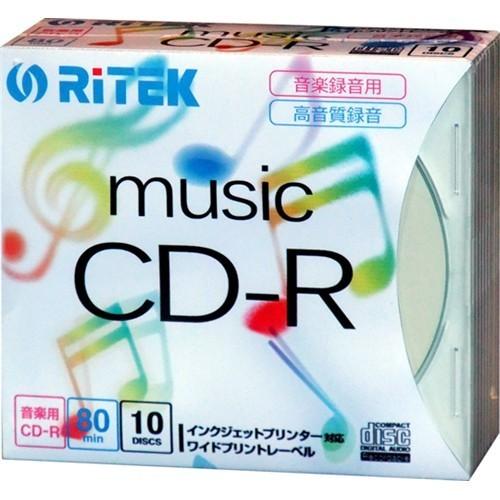270円 【サイズ交換ＯＫ】 270円 でおすすめアイテム RiTEK CD-RMU80.10P C 音楽録音用CD-R 5mmスリムケース10枚入