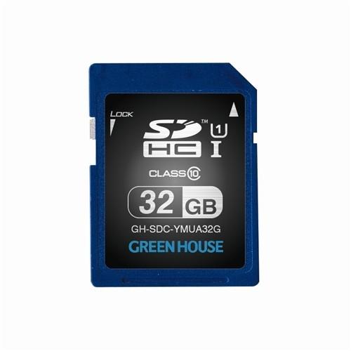 グリーンハウス GH-SDC-YMUA32G SDHCメモリーカード UHS-I クラス10 32GB｜best-denki