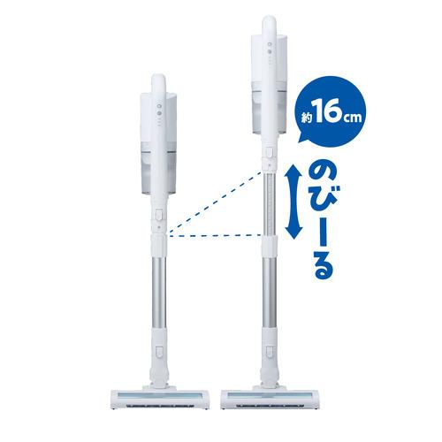 AQUA AQC-PX2R(W) コードレススティッククリーナー サイクロン式