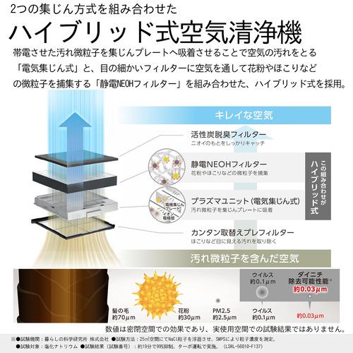 ダイニチ工業 CL-HB924 ハイブリッド式空気清浄機 ホワイト×ブラウン
