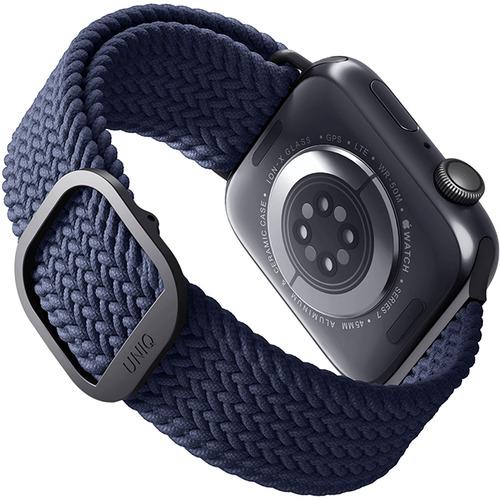 KENZAN UNIQ-44MM-ASPOBLU Apple Watch 44／45／46mm用編み込みバンド