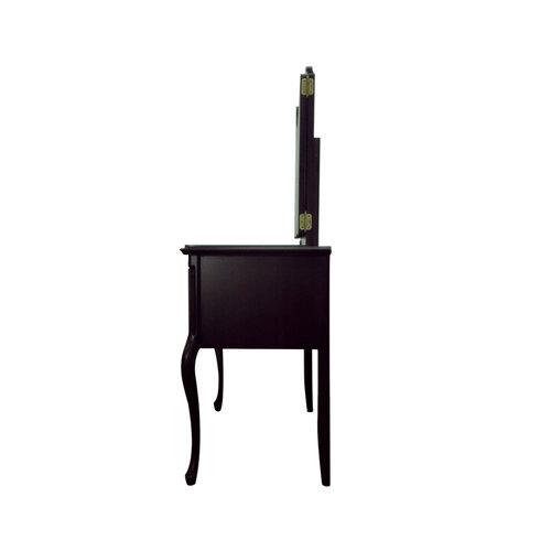 大塚家具 ドレッサー 「フルール」スツール付 DM(ダークブラウン)色