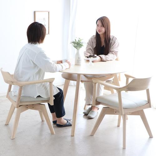 東馬(Tohma) YT-010 回転チェア 幅57.7×奥行56×高さ73cm ホワイト_16