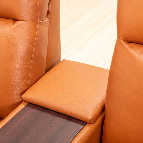 【今週のお買得品】ヤマダオリジナル 電動リクライニングソファ 幅187cm「YES140018N LBR2Pカワ」センターユニット付 本革／PVC ライトブラウン