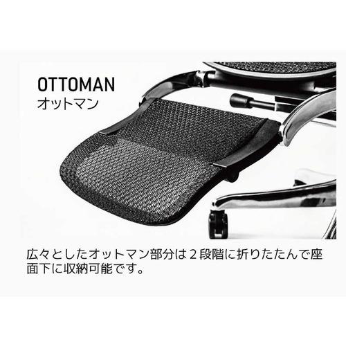 関家具 エルゴヒューマン 新基盤モデル エルゴヒューマン2 プロオットマン グレーフレーム EHP2-LPL-DR-GF-WH ホワイト 445402
