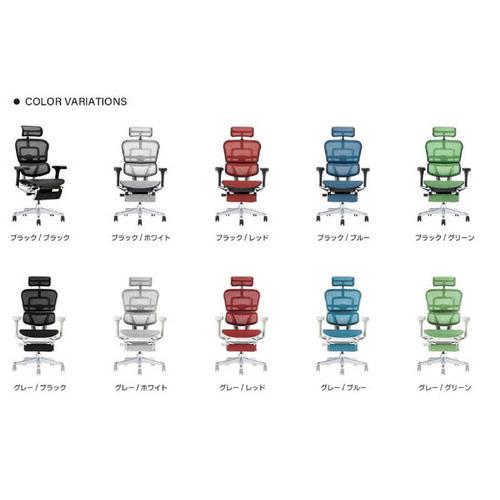 関家具 エルゴヒューマン 新基盤モデル エルゴヒューマン2 プロオットマン グレーフレーム EHP2-LPL-DR-GF-WH ホワイト 445402