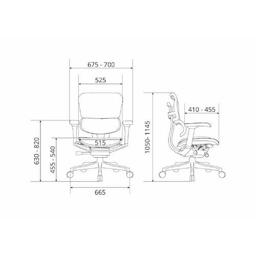 関家具 エルゴヒューマン 新基盤モデル エルゴヒューマン2 プロロータイプ ブラックフレーム EHP2-LAM-DR-BF-GN グリーン 445420_8