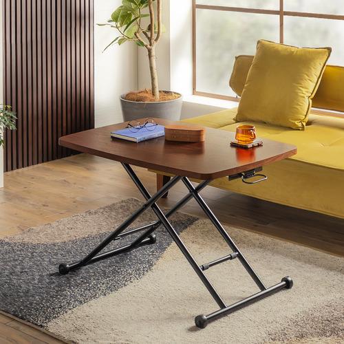 東馬（Tohma） ヴォール リフトテーブル BR ブラウン 幅900×奥行600×高