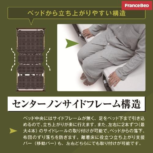 シングル]フランスベッド 電動ベッドフレーム+マット Sレステックス