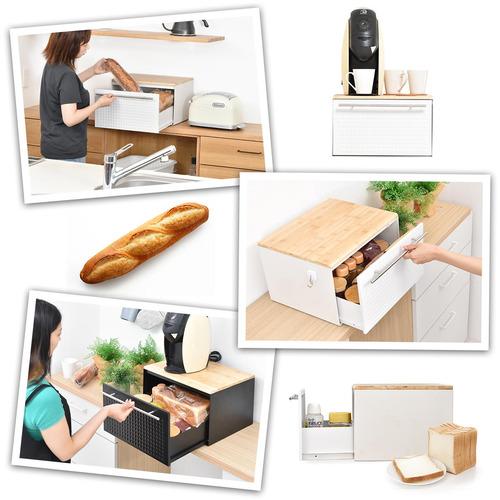 B.Bファニシング TREE 引き出しブレッドケース 幅40×奥行35×高さ25cm 耐荷重1.5kg ホワイト TRKS0244KIWHTの画像