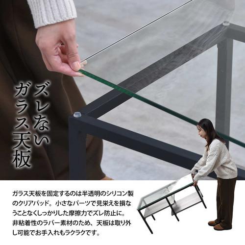 B.Bファニシング ガラスセンターテーブル Exie 幅80×奥行44.5×高さ39cm