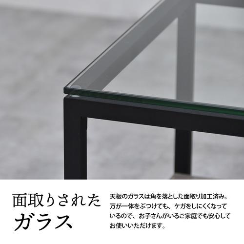 B.Bファニシング ガラスセンターテーブル Exie 幅80×奥行44.5×高さ39cm