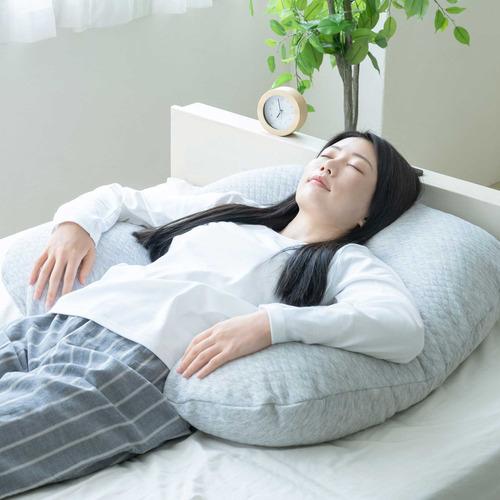 モリシタ スマホがみやすい包まれまくら 洗えるカバー付き U字 寝