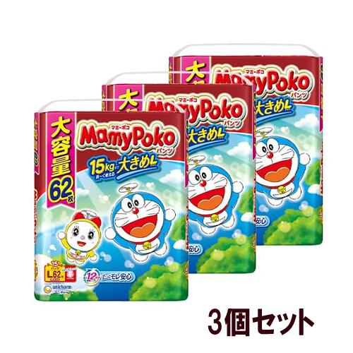 ユニ・チャーム マミーポコパンツ ドラえもん L 62枚【3個セット