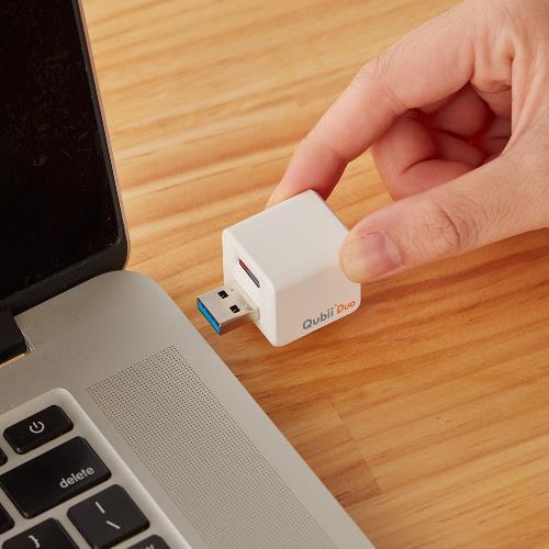 MAKTAR MKPQD-W iOS/Androidバックアップストレージ Maktar Qubii Duo USB Type A ホワイト|best-denki|02