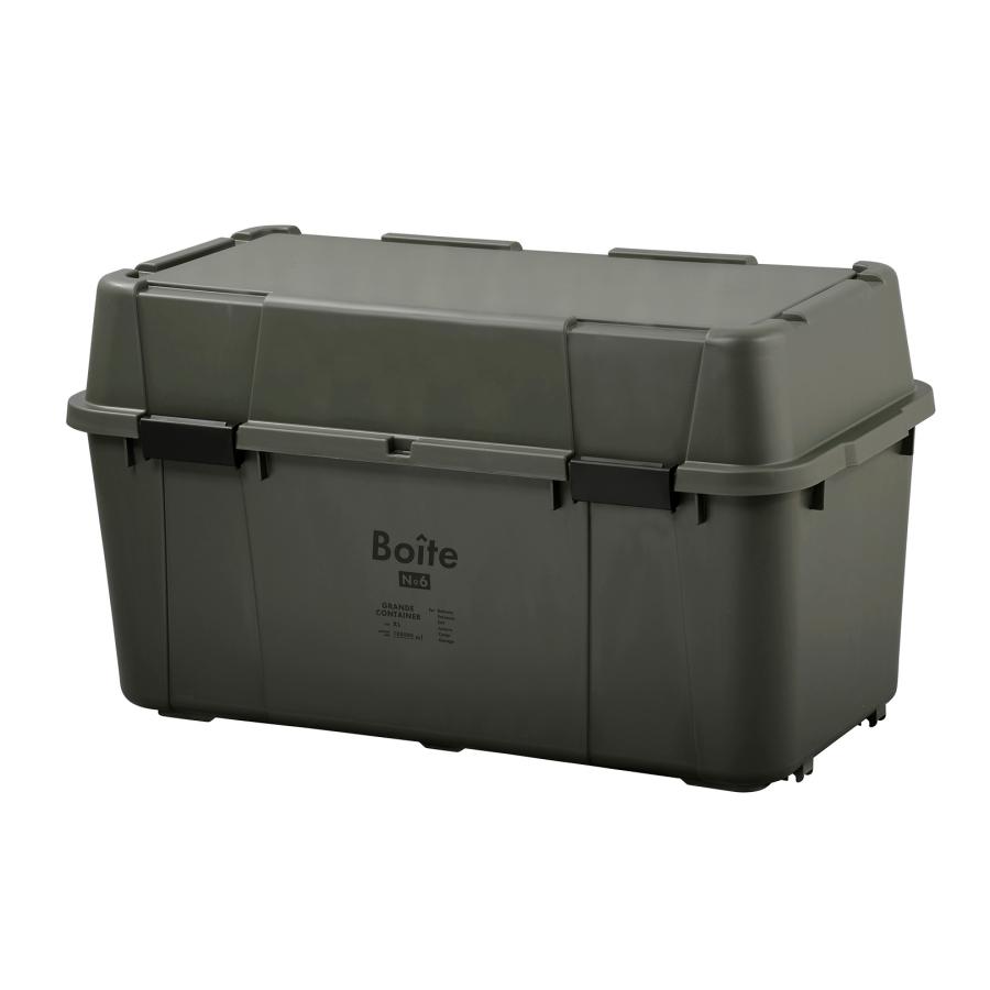 ベストコ Boiteガレージベランダコンテナ105L カーキ MA-4016（Yahoo!・ベスト電器Yahoo!店）