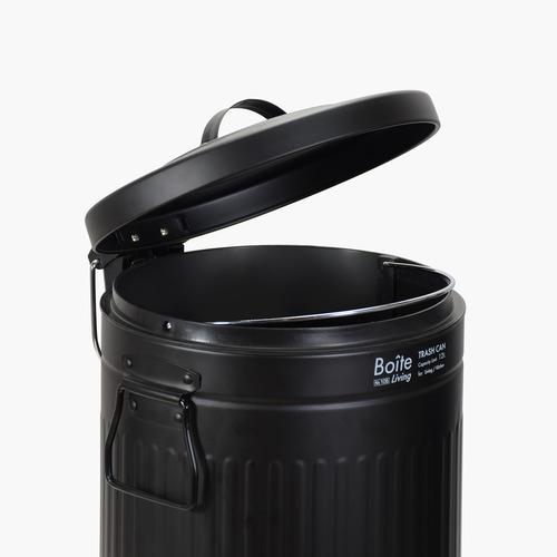 BOITE NQ-0196 リビングトラッシュカン 12L ブラック : ベスト電器