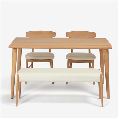 大塚家具 ダイニングチェア「ユノ３A」レッドオーク材ホワイトオーク色 PVCアイボリー ※別売布カバー全9色【※AR対応】_6