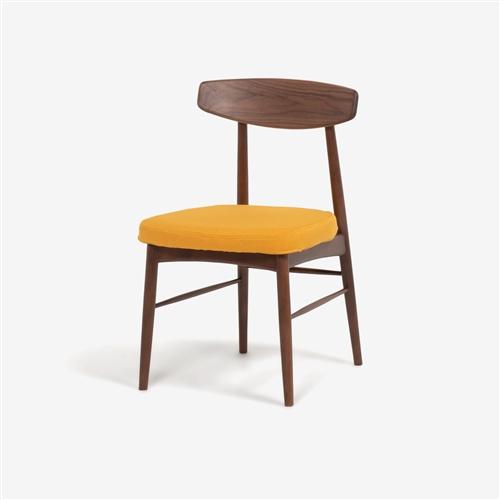大塚家具 ダイニングチェア 「ユノ3A」 ウォールナット材 PVCブラック