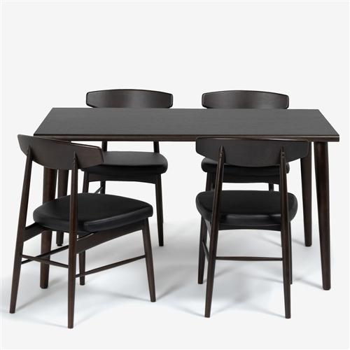 大塚家具 ダイニングチェア「ユノ3A」レッドオーク材 ダークブラウン