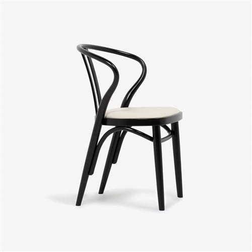 ダイニングチェア「503-OU」ナラ材ホワイトオーク色 PVC ブラック 秋田木工 ダイニングチェア「503-OU」ナラ材ホワイトオーク色 PVC